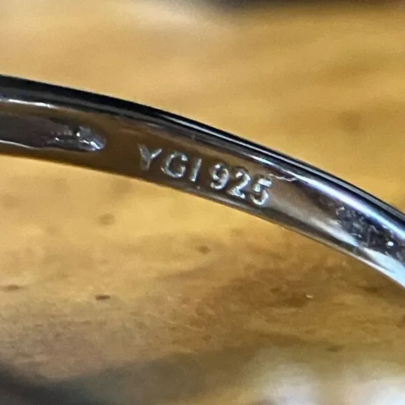 Natural Black Spinel Sterling Silver Teardrop Ring Size 9 - Picture 6 of 10